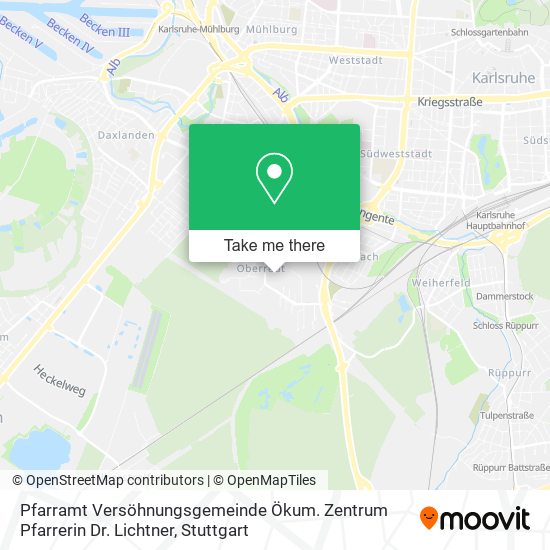 Pfarramt Versöhnungsgemeinde Ökum. Zentrum Pfarrerin Dr. Lichtner map