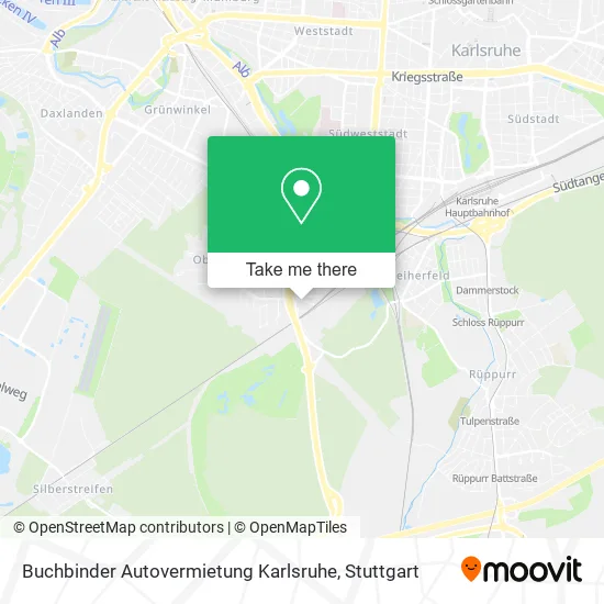 Buchbinder Autovermietung Karlsruhe map