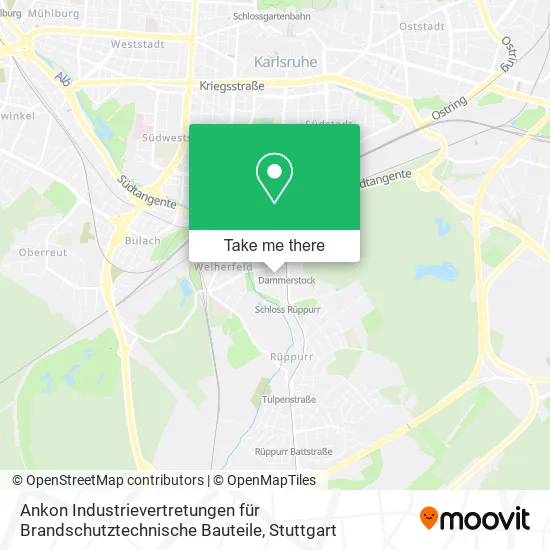 Карта Ankon Industrievertretungen für Brandschutztechnische Bauteile