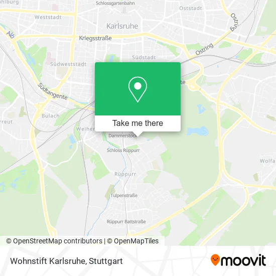 Карта Wohnstift Karlsruhe