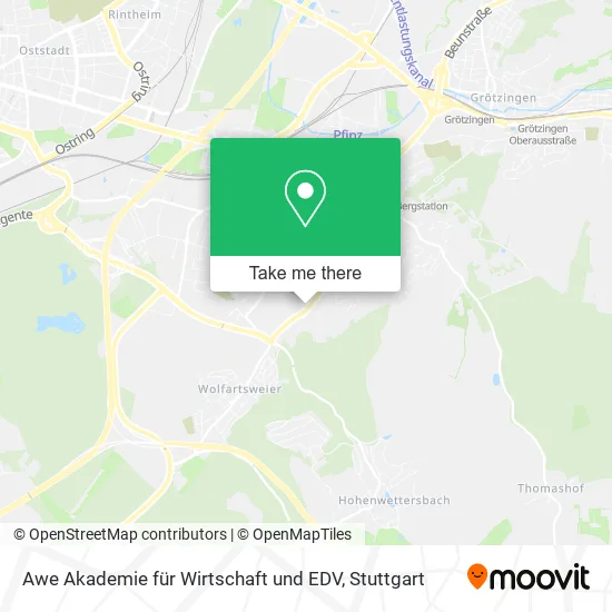 Карта Awe Akademie für Wirtschaft und EDV