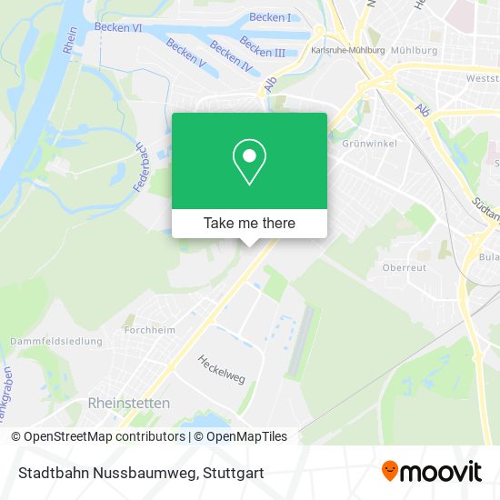 Stadtbahn Nussbaumweg map