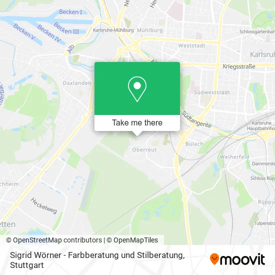 Карта Sigrid Wörner - Farbberatung und Stilberatung