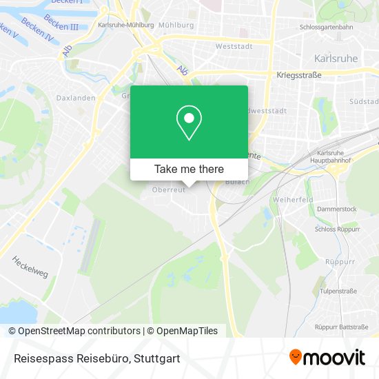 Reisespass Reisebüro map