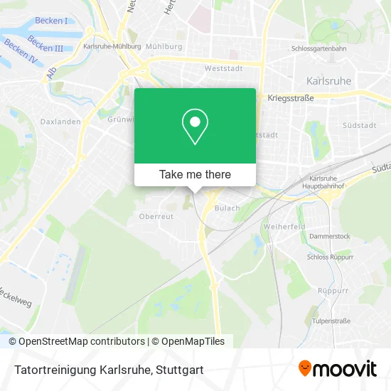 Карта Tatortreinigung Karlsruhe