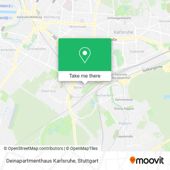 Карта Deinapartmenthaus Karlsruhe