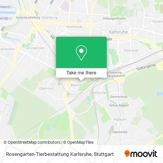 Карта Rosengarten-Tierbestattung Karlsruhe