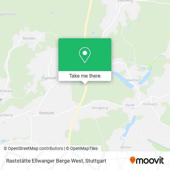Raststätte Ellwanger Berge West map