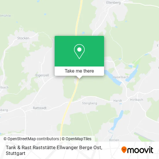 Карта Tank & Rast Raststätte Ellwanger Berge Ost