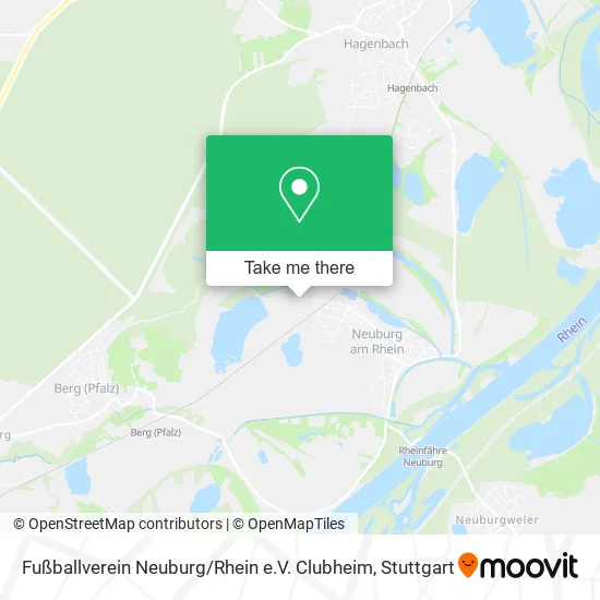 Карта Fußballverein Neuburg / Rhein e.V. Clubheim