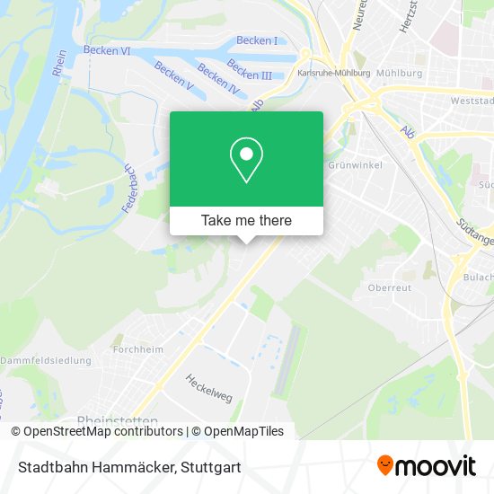 Stadtbahn Hammäcker map