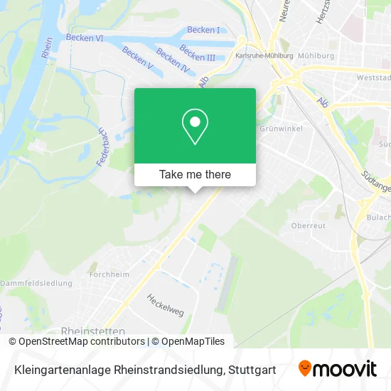 Карта Kleingartenanlage Rheinstrandsiedlung