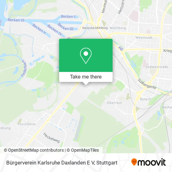 Карта Bürgerverein Karlsruhe Daxlanden E V