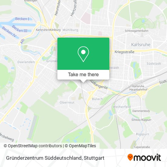 Gründerzentrum Süddeutschland map