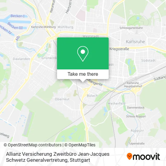 Карта Allianz Versicherung Zweitbüro Jean-Jacques Schwetz Generalvertretung