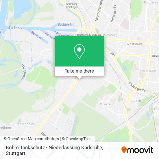 Карта Böhm Tankschutz - Niederlassung Karlsruhe
