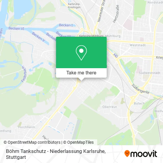 Карта Böhm Tankschutz - Niederlassung Karlsruhe