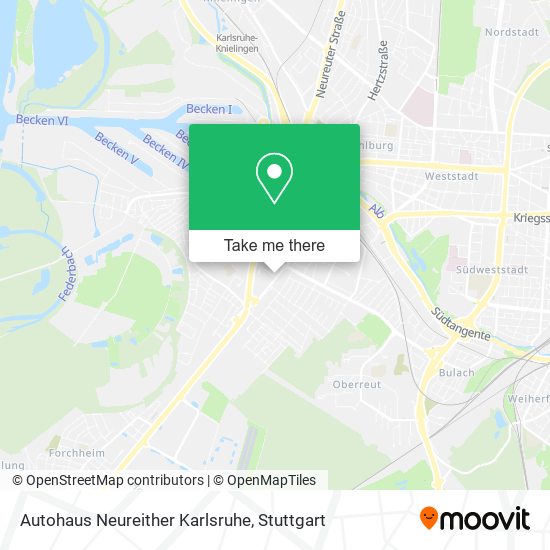 Карта Autohaus Neureither Karlsruhe
