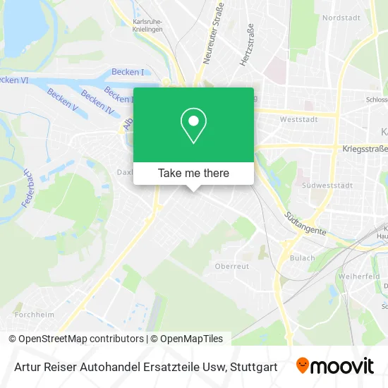 Карта Artur Reiser Autohandel Ersatzteile Usw