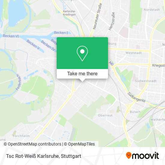Карта Tsc Rot-Weiß Karlsruhe