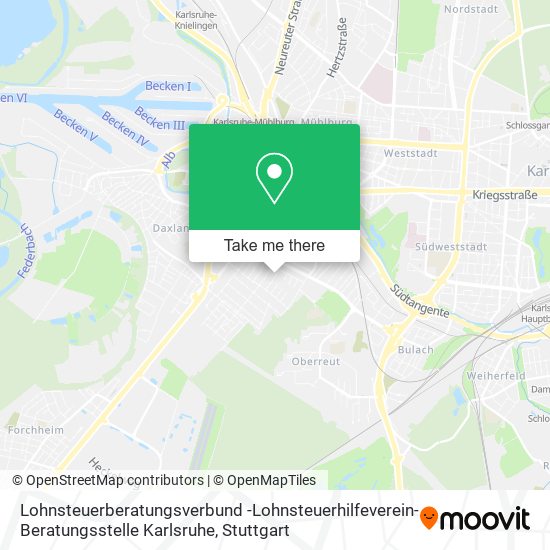 Lohnsteuerberatungsverbund -Lohnsteuerhilfeverein- Beratungsstelle Karlsruhe map