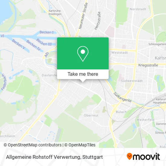 Карта Allgemeine Rohstoff Verwertung