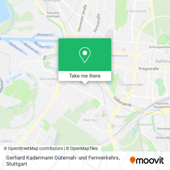 Карта Gerhard Kadermann Güternah- und Fernverkehrs