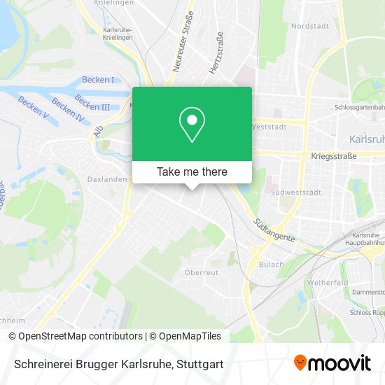 Schreinerei Brugger Karlsruhe map