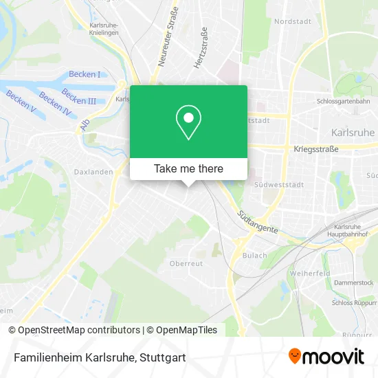 Карта Familienheim Karlsruhe