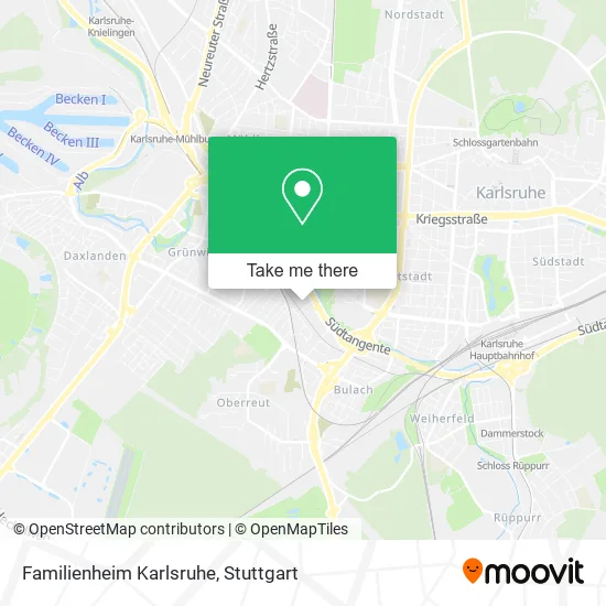 Карта Familienheim Karlsruhe