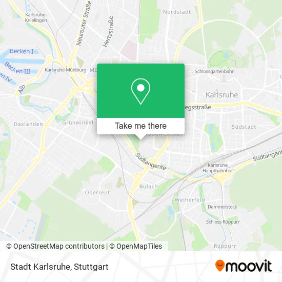 Карта Stadt Karlsruhe