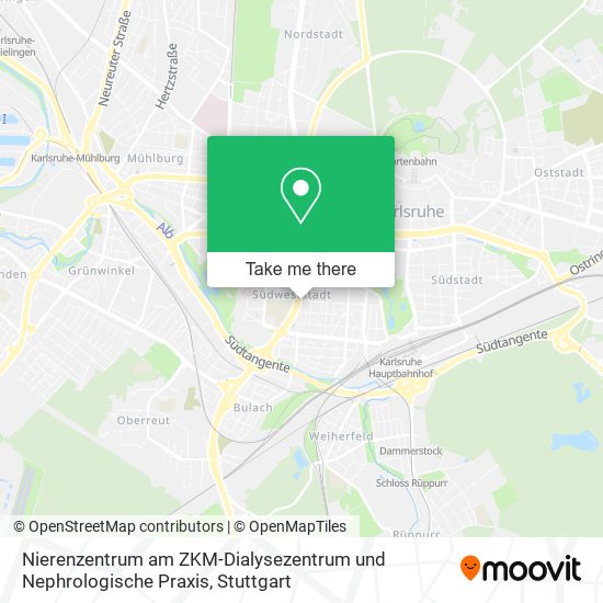 Карта Nierenzentrum am ZKM-Dialysezentrum und Nephrologische Praxis