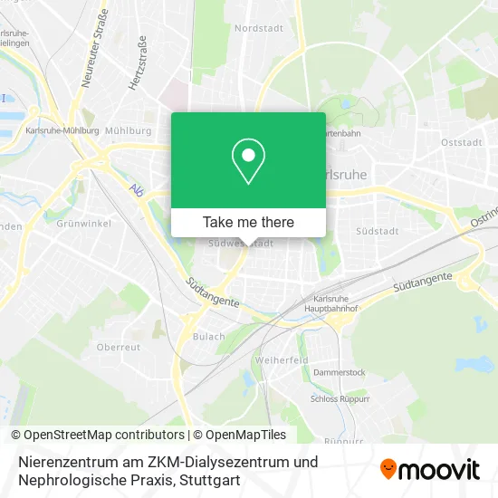 Карта Nierenzentrum am ZKM-Dialysezentrum und Nephrologische Praxis