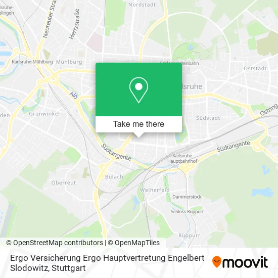 Карта Ergo Versicherung Ergo Hauptvertretung Engelbert Slodowitz