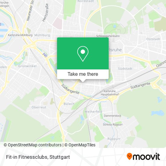 Fit-in Fitnessclubs map