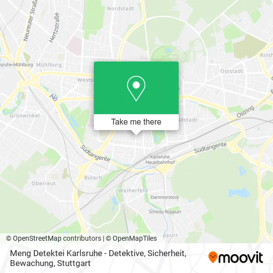 Карта Meng Detektei Karlsruhe - Detektive, Sicherheit, Bewachung
