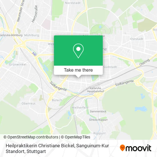 Карта Heilpraktikerin Christiane Bickel, Sanguinum-Kur Standort