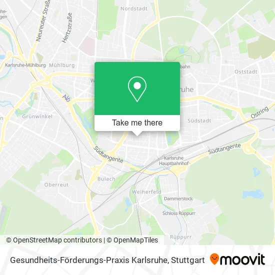 Карта Gesundheits-Förderungs-Praxis Karlsruhe