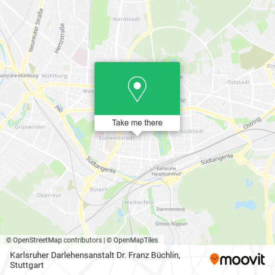 Карта Karlsruher Darlehensanstalt Dr. Franz Büchlin