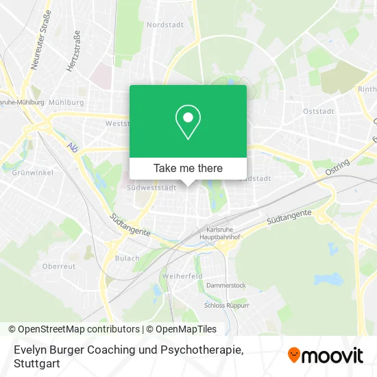 Карта Evelyn Burger Coaching und Psychotherapie