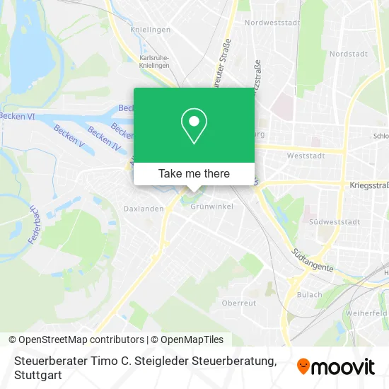 Карта Steuerberater Timo C. Steigleder Steuerberatung