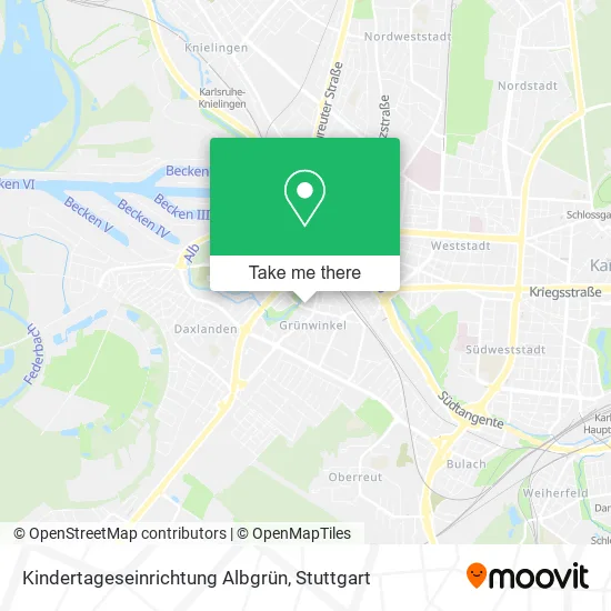 Карта Kindertageseinrichtung Albgrün