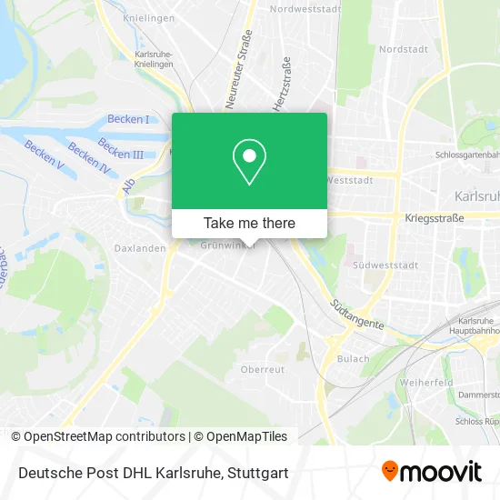Карта Deutsche Post DHL Karlsruhe