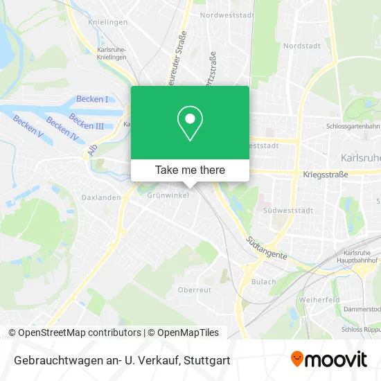 Карта Gebrauchtwagen an- U. Verkauf