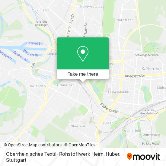 Карта Oberrheinisches Textil- Rohstoffwerk Heim, Huber