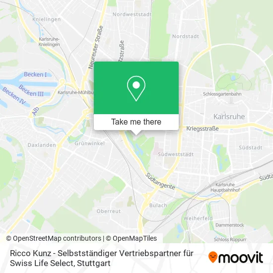 Карта Ricco Kunz - Selbstständiger Vertriebspartner für Swiss Life Select