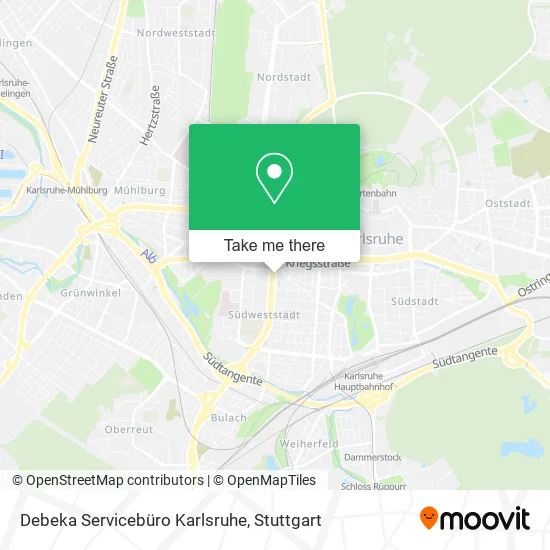 Карта Debeka Servicebüro Karlsruhe