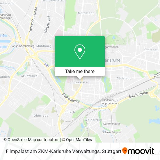 Карта Filmpalast am ZKM-Karlsruhe Verwaltungs