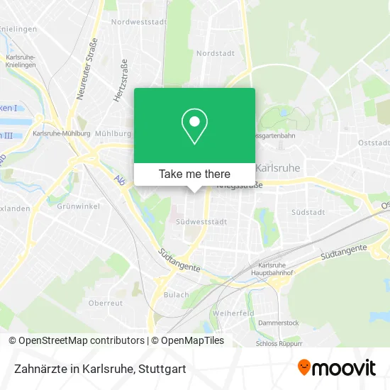 Карта Zahnärzte in Karlsruhe
