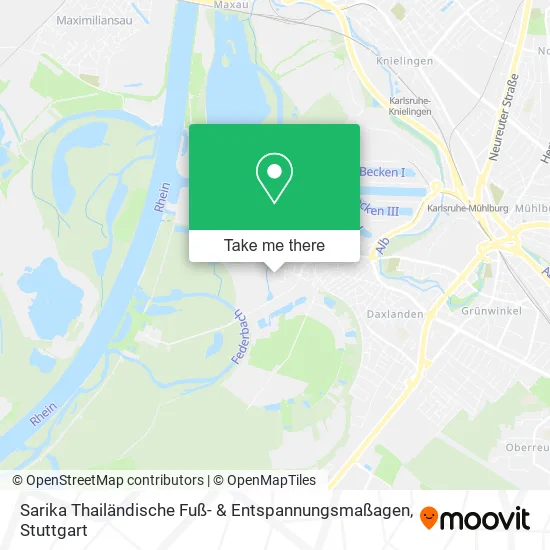 Карта Sarika Thailändische Fuß- & Entspannungsmaßagen